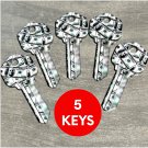 5X $100 MONEY Uncut NEW House Key Blank-HOME HOUSE KEYS KWIKSET KW-1
