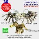 30 ILCO KWIKSET KW-1/SCHLAGE SC-1 House-Padlock M-1 Key Blanks-LANDLORD PACK!