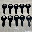 10 M-1  BLACK Lightweight Aluminum Titanium Key Blanks