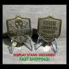 CRUSADER SOLDIER SHIELD PRAYER PSALM 144:1 CHALLENGE COIN 1.75" W STAND!