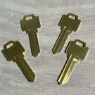 4 PK KEY LOT  WR-5 House Key Blanks BRASS Maintenance Home Business LANDLORD
