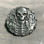 LARGE BIKER SKULL GOTHIC VEST PIN- BIG METAL 1.75" NEW!