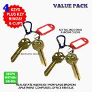 4 KWIKSET KW-1 House Key Blanks PLUS CLIP & RING  Maintenance Home Business Use