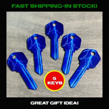 5 PACK LIGHTNING HOUSE KEY BLANKS-Uncut NEW KWIKSET KW-1/SHIPS IN 24HRS!
