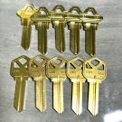 LOT 10 PACK KWIKSET KW-1 & SC-1 House Key Blanks BRASS Maintenance RE-Apartments