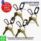 8 SCHLAGE SC-1 House Key Blanks PLUS CLIP & RING  Maintenance Home Business Use