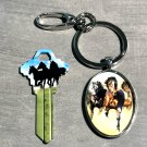 WILD HORSES Key Blank PLUS KEY CHAIN & LOBSTER CLAW-HOME HOUSE KEYS SCHLAGE SC-1