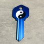 YIN YANG Key Blank PLUS KEY CHAIN & LOBSTER CLAW-HOME HOUSE KEYS KWIKSET KW-1