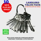 10 SCHLAGE SC-1 w RING House Key Blanks NICKEL LANDLORDS Maintenance Apartments