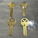 4 KWIKSET KW-1 & SCHLAGE SC-1 & KW-1 House Key Blanks BRASS Maint Home Business
