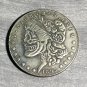 Skull E. PLURIUS UNUM Novelty Good Luck Heads Tails Challenge Pocket Coin 1895