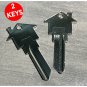 House Shaped Key Blank 2 PACK SCHLAGE SC-1 W RING NICKEL REAL ESTATE-MORTGAGE