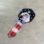 USA EAGLE Key Blank PLUS KEY CHAIN & LOBSTER CLAW-HOME HOUSE KEYS KWIKSET KW-1