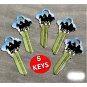 5X-WILD HORSES KEYS Uncut NEW House Key Blanks HOUSE SCHLAGE SC-1