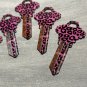 5X-DIVA PINK LEOPARD KEYS Uncut NEW House Key Blanks HOUSE SCHLAGE SC-1