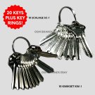 20 ILCO KWIKSET KW-1 SCHLAGE SC-1 W RINGS House Key Blanks NICKEL PL RE-LANDLORD