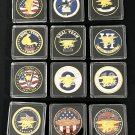 SET OF 12 US NAVY SEALS Challenge Coin Set LOT All US Navy Seal Teams w Cases