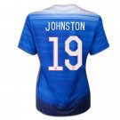 wOMEN :JOHNSTON 3USA 2015/16 Women's Soccer World Cup Champion Jersey - Blue