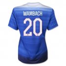 wOMEN : WAMBACH 3USA 2015/16 Women's Soccer World Cup Champion Jersey - Blue