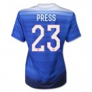 wOMEN : PRESS 3USA 2015/16 Women's Soccer World Cup Champion Jersey - Blue