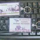 Vietnam Veterans key chains, US Marines key chain, large size clearly defined keepsake