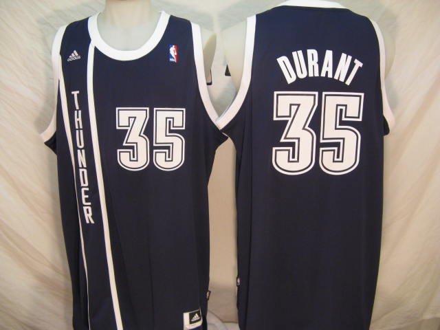 Mens Oklahoma City Thunder Kevin Durant adidas Light Blue Swingman Road  Jersey
