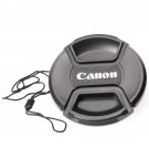 77mm Front Lens Cap Center Snap on Lens cap for Canon with leash