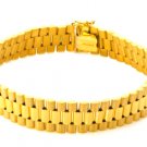 GORGEOUS ROLEX STYLE 14KT YELLOW GOLD LINK BRACELET 8 INCHES