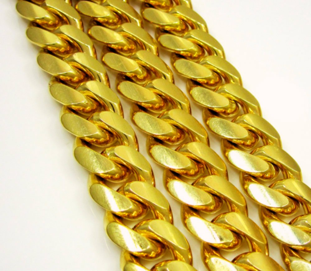 AWESOME 10KT SOLID GOLD MIAMI CUBAN LINK CHAIN 22 INCHES 11.5MM