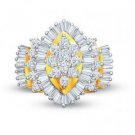 AWESOME 2.0 CTW YELLOW GOLD DIAMOND  ENGAGEMENT RING  with FREE DIAMOND EARINGS