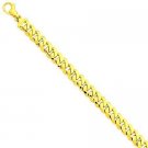 GORGEOUS FANCY 14KT YELLOW GOLD MENS MASCULINE LINK BRACELET 8.5 INCHES 10.8MM WIDE GORGEOUS FANCY 14KT YELLOW GOLD MENS MASCULINE LINK BRACELET 8.5 INCHES 10.8MM WIDE