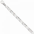 GORGEOUS FANCY POSISHED 14KT WHITE GOLD MENS MASCULINE LINK BRACELET 8.5 INCHES 10.2MM WIDE GORGEOUS FANCY POSISHED 14KT WHITE GOLD MENS MASCULINE LINK BRACELET 8.5 INCHES 10.2MM WIDE