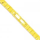 GORGEOUS 14KT YELLOW GOLD MENS NUGGET BRACELET 8 INCHES 12MM WIDE