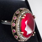 GORGEOUS FAUX RUBY and RUBIES 925 STERLING SILVER GORGEOUS FAUX RUBY and RUBIES 925 STERLING SILVER