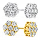 50% OFF Gorgeous 1/2 Carat 10kt White Gold Diamond Flower Earings 50% OFF Gorgeous 1/2 Carat 10kt White Gold Diamond Flower Earings