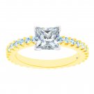 GORGEOUS HIGH QUALITY PRINCESS CUT 1.10 CARAT DIAMOND ETERNITY ENGAGEMENT RING