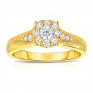 GORGEOUS 10kt Yellow GOLD HIGH QUALITY .50 CARAT DIAMOND ENGAGEMENT RING
