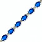 AWESOME 14KT white GOLD BLUE SAPPHIRE DIAMOND BRACELET 7.0 INCHES AWESOME 14KT white GOLD BLUE SAPPHIRE DIAMOND BRACELET 7.0 INCHES