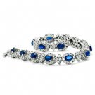 AWESOME 14KT white GOLD BLUE SAPPHIRE DIAMOND BRACELET 7.25 INCHES AWESOME 14KT white GOLD BLUE SAPPHIRE DIAMOND BRACELET 7.25 INCHES