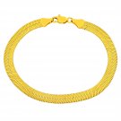AWESOME 8" inch 10kt Gold 10mm wide Herringbone Bracelet