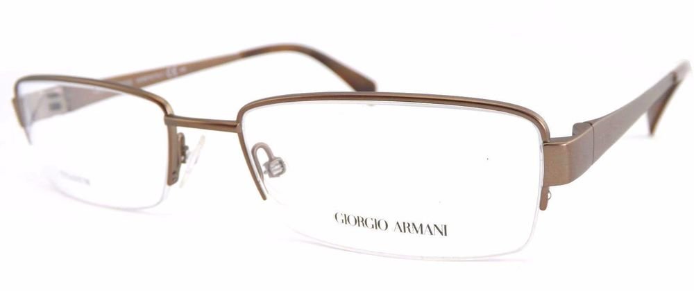 Giorgio Armani GA802 Color NFU Brown Titanium Metal Eyeglasses Frame 53 ...