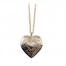 Heart Locket Necklace Jewelry Gold Color Plated Romantic Fancy Heart Pendant For Women