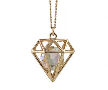 Imitation diamond pendant necklace vintage necklaces women crystal decoration