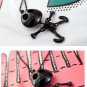 Style Vintage BLACK Jewelry big eyes UFO Alien Skull Head Pendants Long Sweater Chain Necklaces