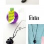Style Vintage BLACK Jewelry big eyes UFO Alien Skull Head Pendants Long Sweater Chain Necklaces