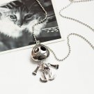 Style Vintage Silver Color Jewelry big eyes UFO Alien Skull Head Pendants Long Chain Necklaces