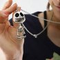 Style Vintage Silver Color Jewelry big eyes UFO Alien Skull Head Pendants Long Chain Necklaces