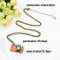 Blue Vintage Jewelry Anitque Gold Long Chain Enamel Camera Pendant Bijoux Women Necklaces & Pendants