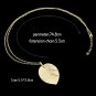 Jewelry Maxi Necklace Gold Color Chain Leaf Design Pendant Necklaces & Pendants 2016 New For Women