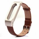 (Full Grain) Leather Bracelet Replacement for MiBand (Brown)